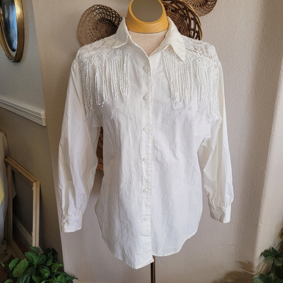 Vintage Circle T Western Blouse SZ  L - Picture 4 of 8